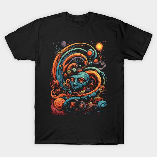 Psychodelic Thunderstorm T-Shirt by Nerdlight Shop